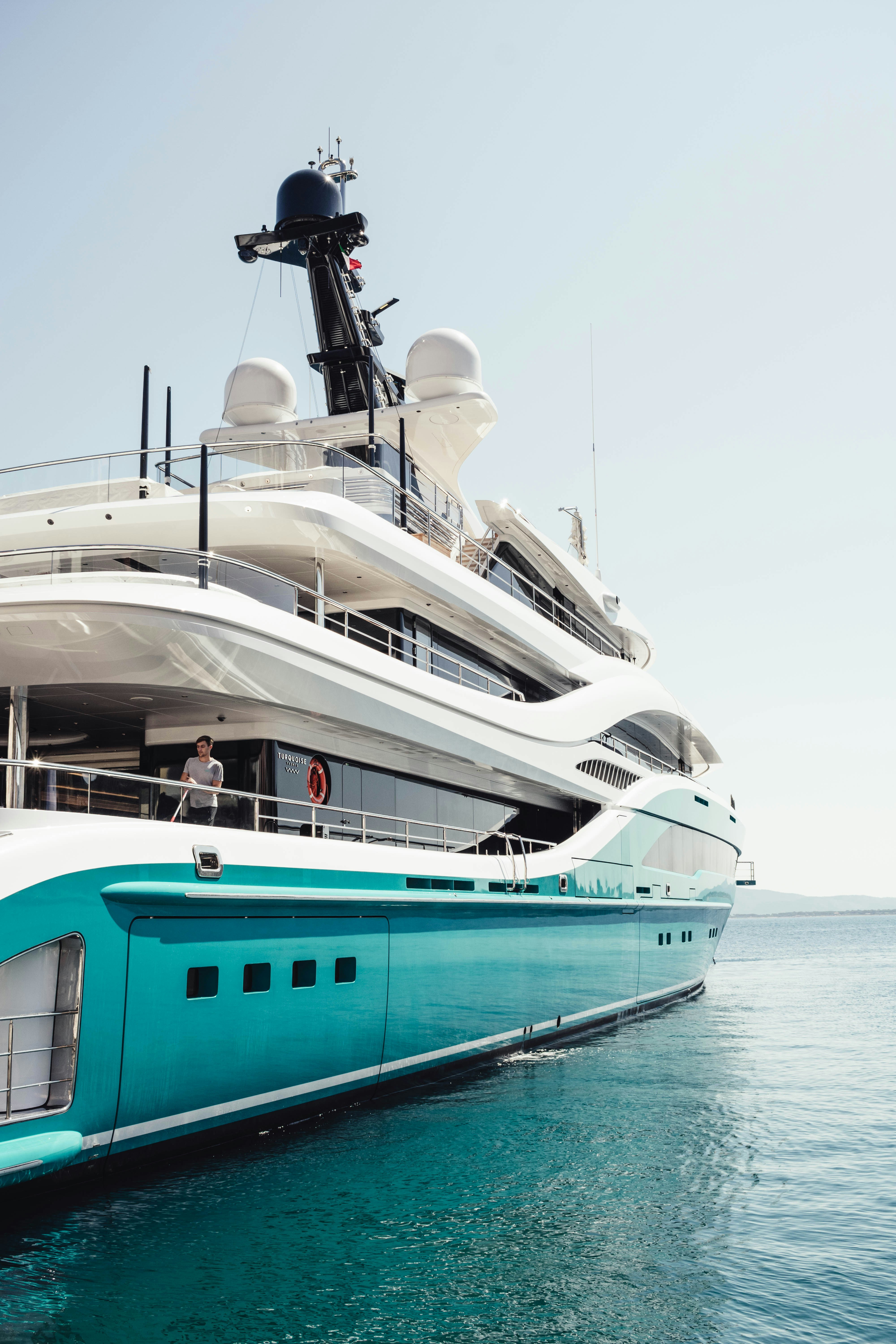 Luxury yacht deck